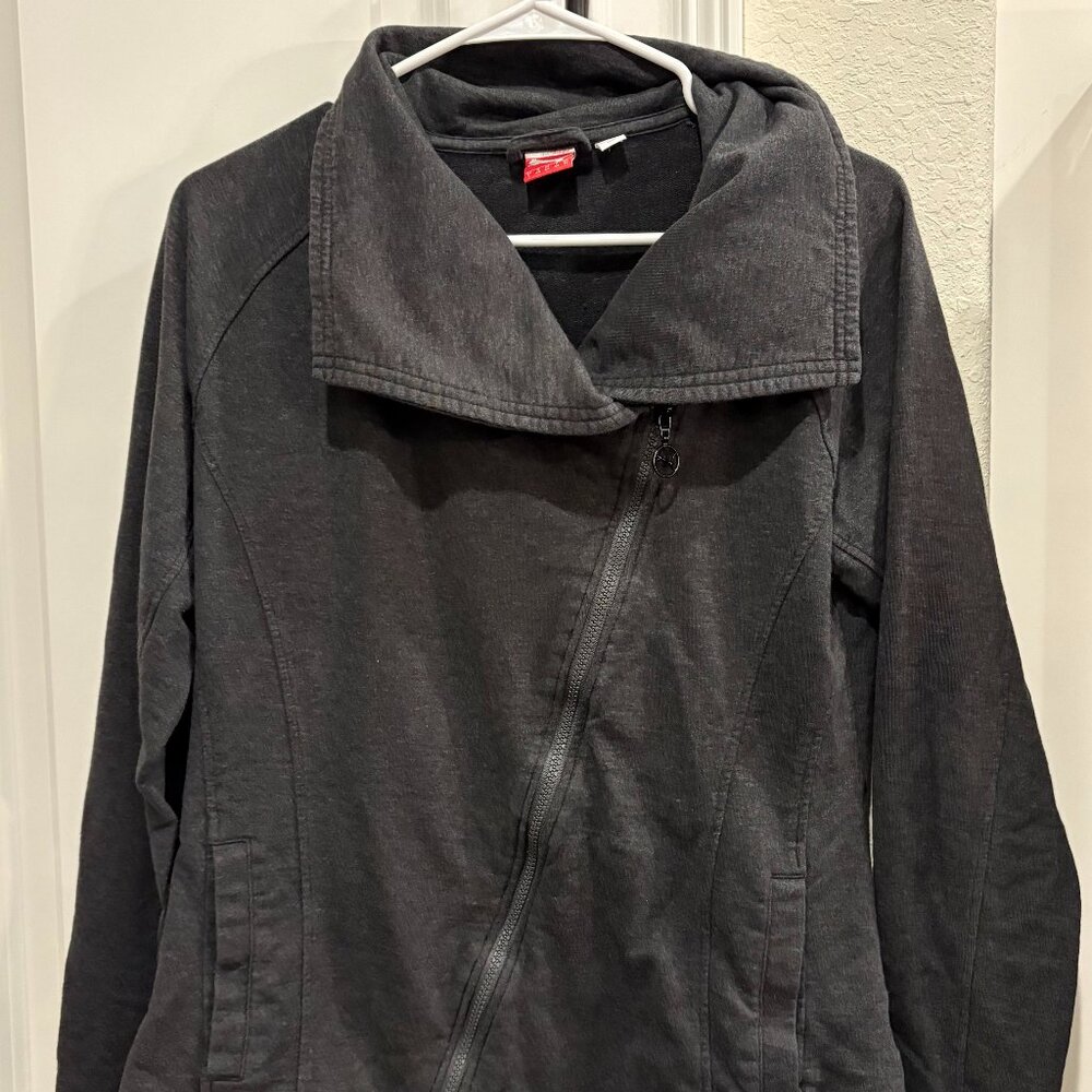 Puma Women's Black Mock Neck Sweater Long Sleeve Pullover Size Large - Great Con